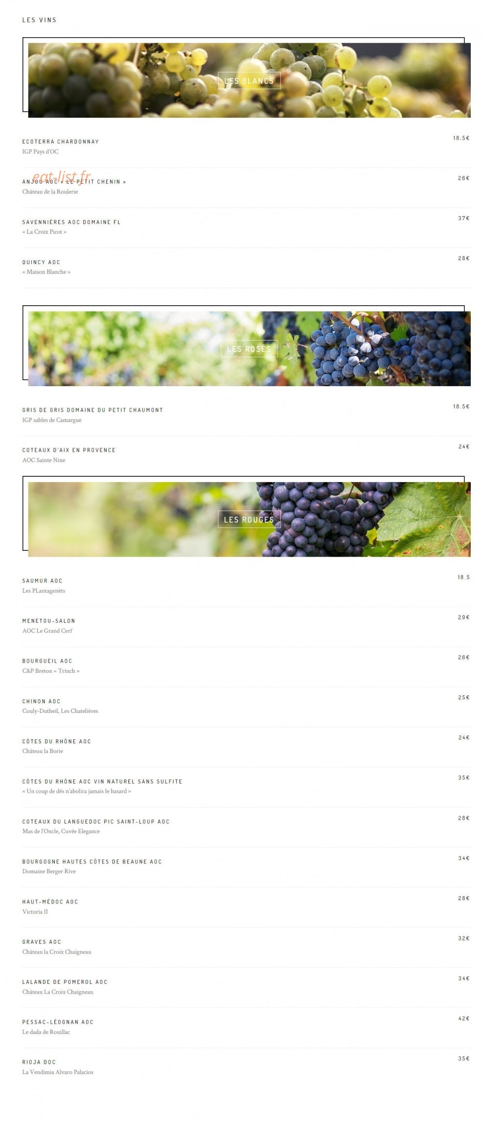Café Bleu — carte page 3