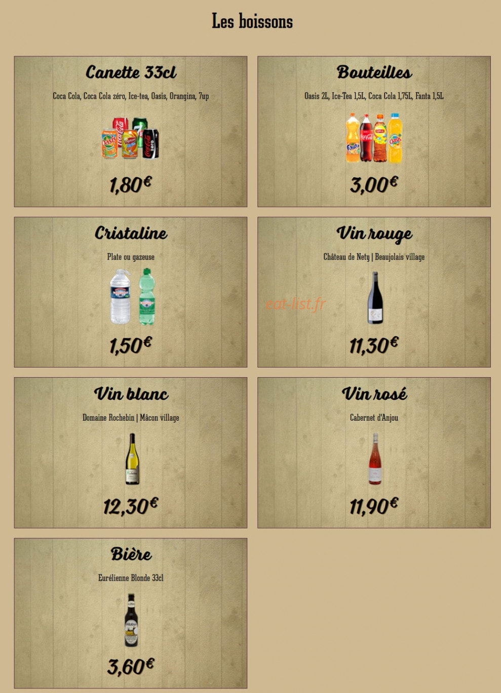 Chez Gaston — carte page 5