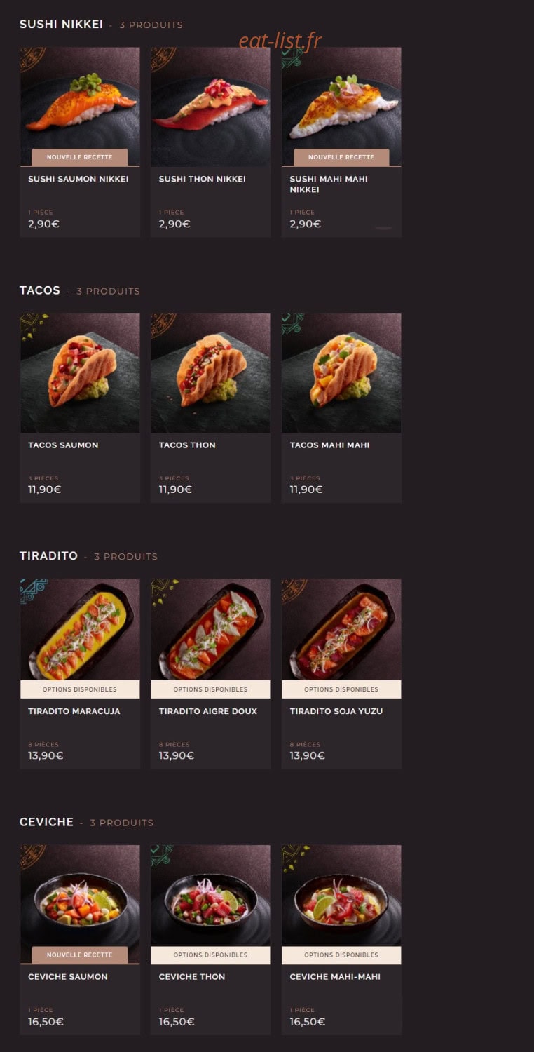 Côté Sushi — carte page 5