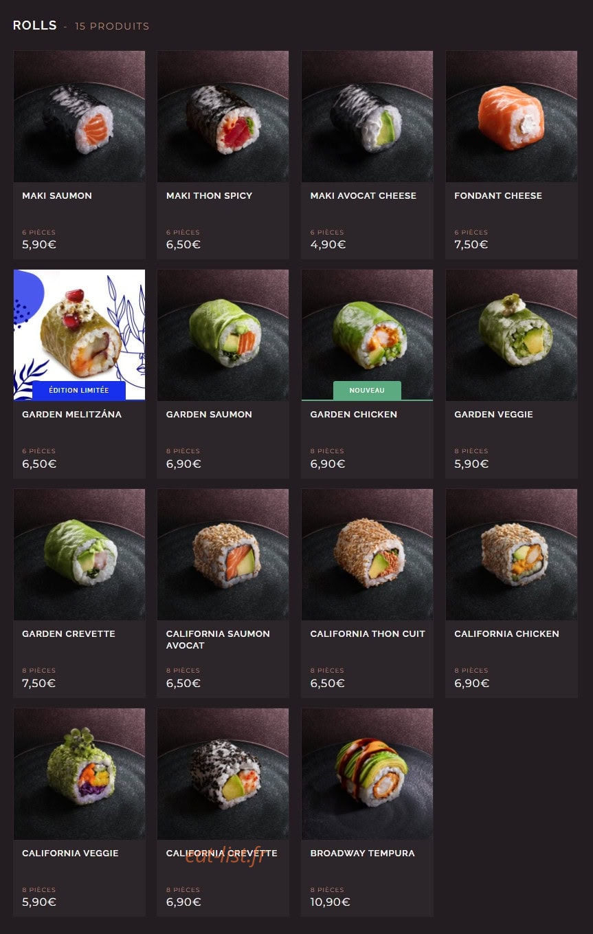 Côté Sushi — carte page 7