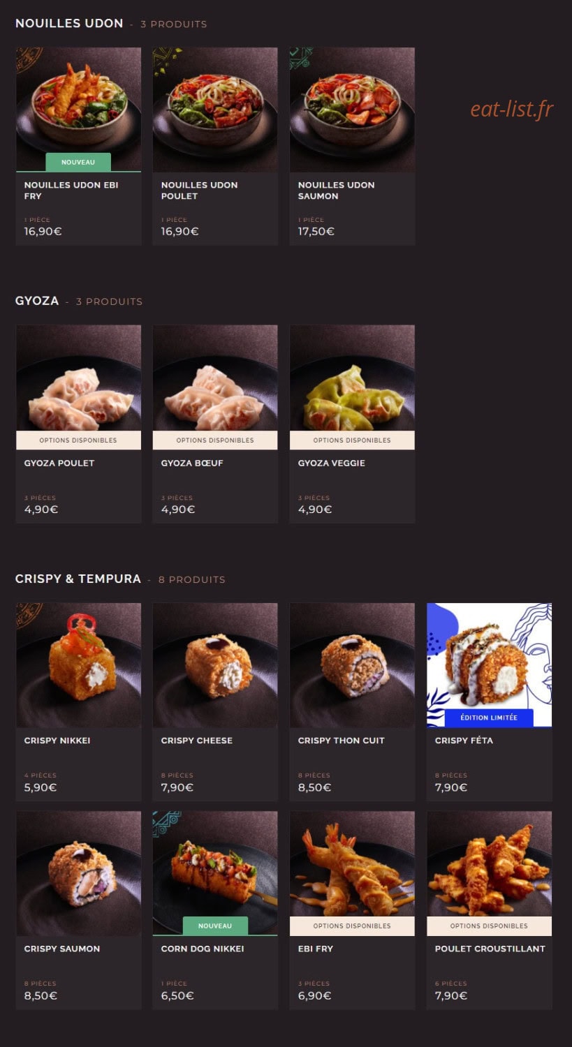 Côté Sushi — carte page 10