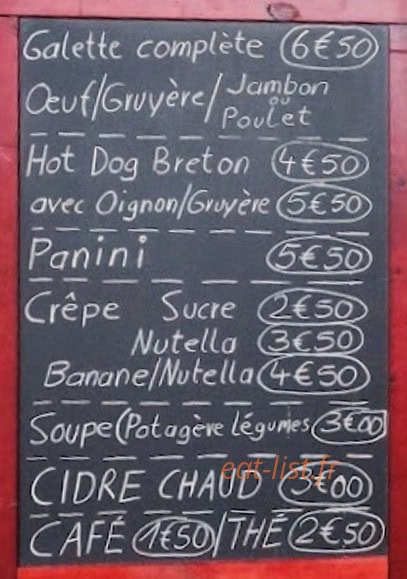 CrÊperie 'au Bon Coin — carte page 1