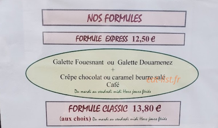 Créperie de la Poêle Percée — carte page 2