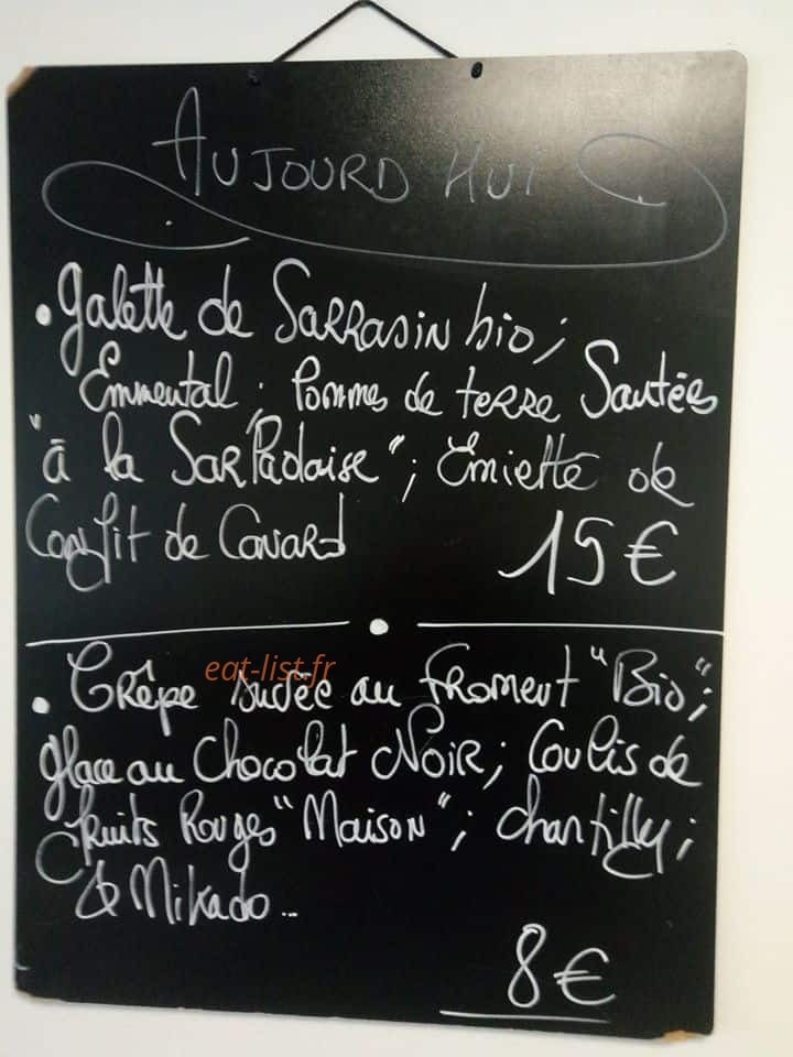 Creperie Du Cygne — carte page 1