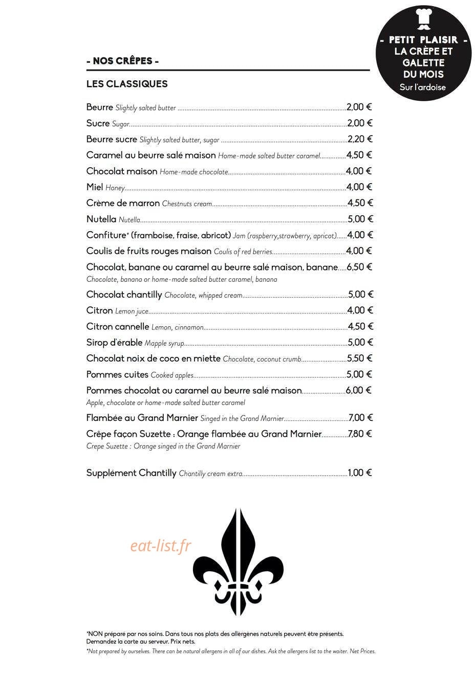 Crêperie les 3 lys — carte page 5