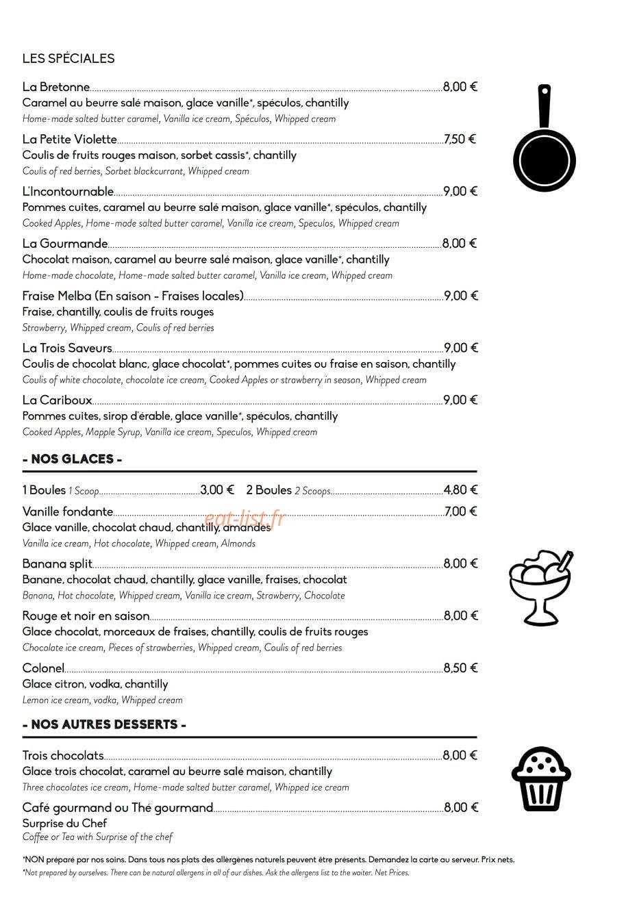 Crêperie les 3 lys — carte page 6