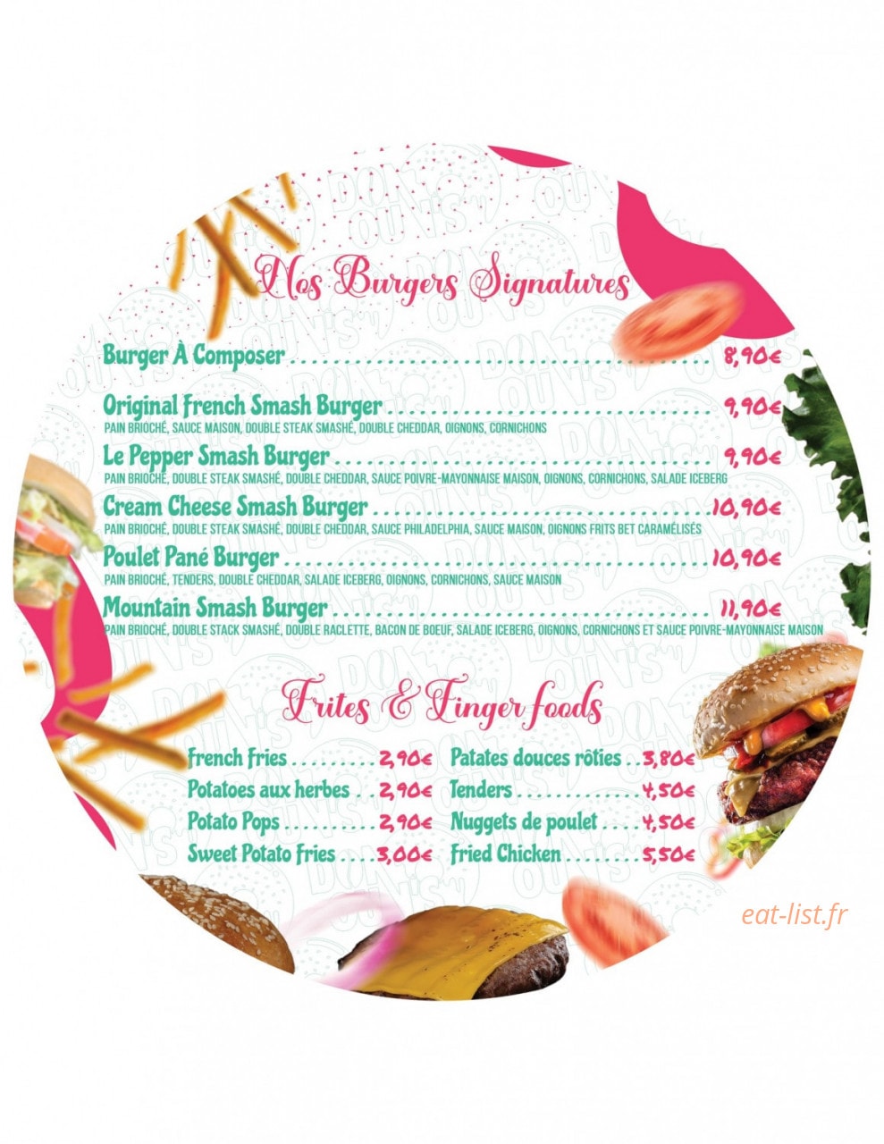 Donoun's — carte page 1