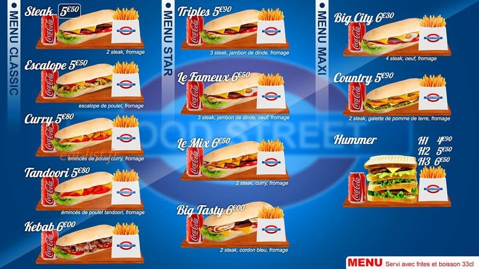 Food Street — carte page 2