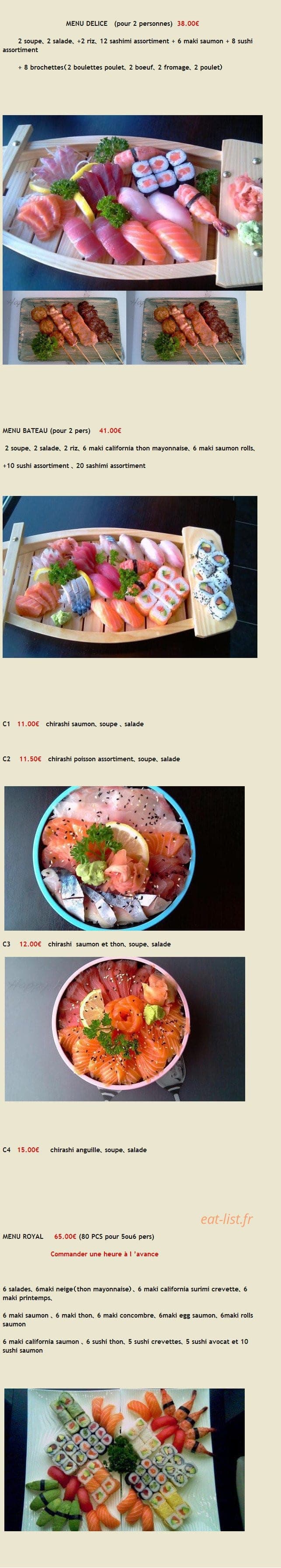JBJ sushi — carte page 5