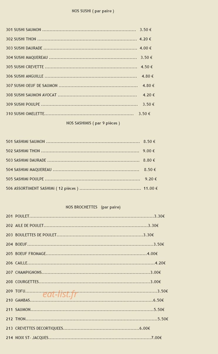 JBJ sushi — carte page 8