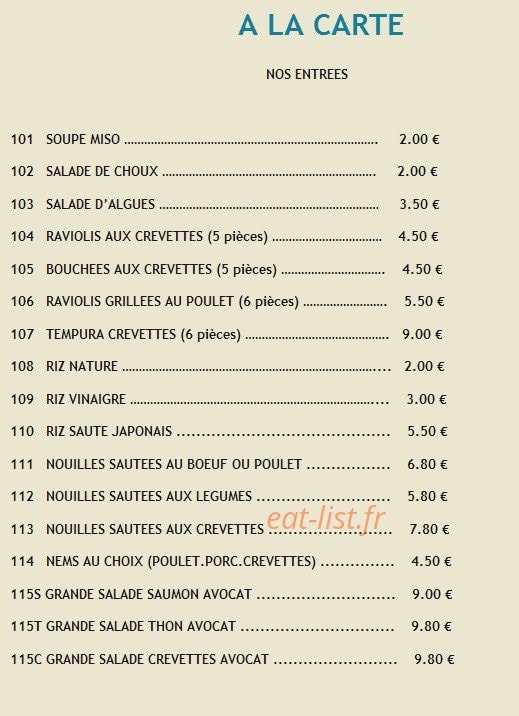 JBJ sushi — carte page 6