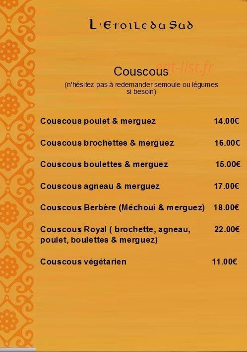 L'étoile du Sud — carte page 6