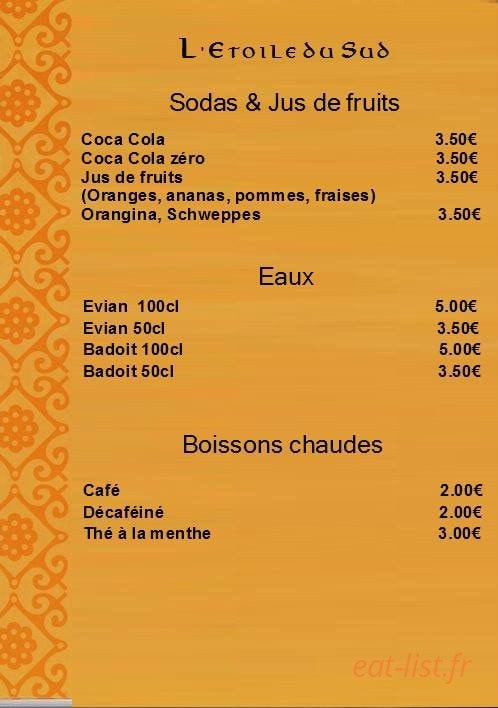 L'étoile du Sud — carte page 4