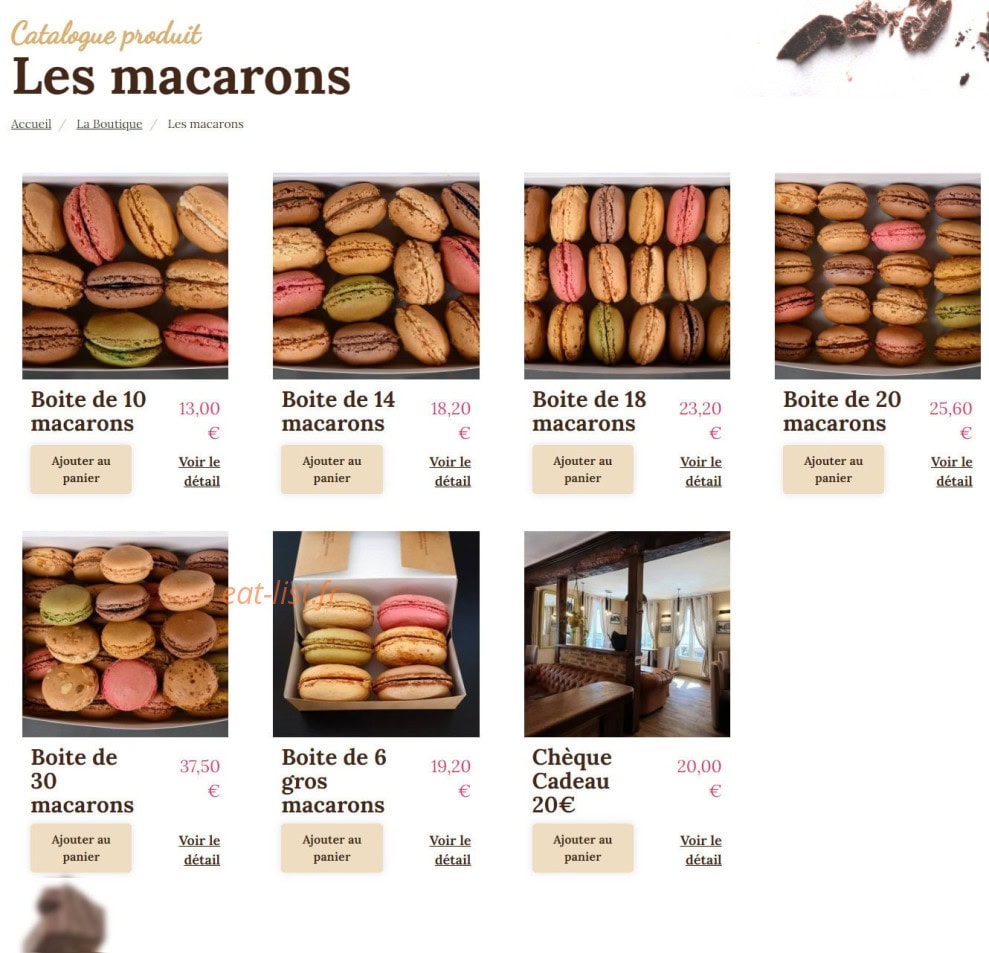 La Chocolaterie — carte page 1
