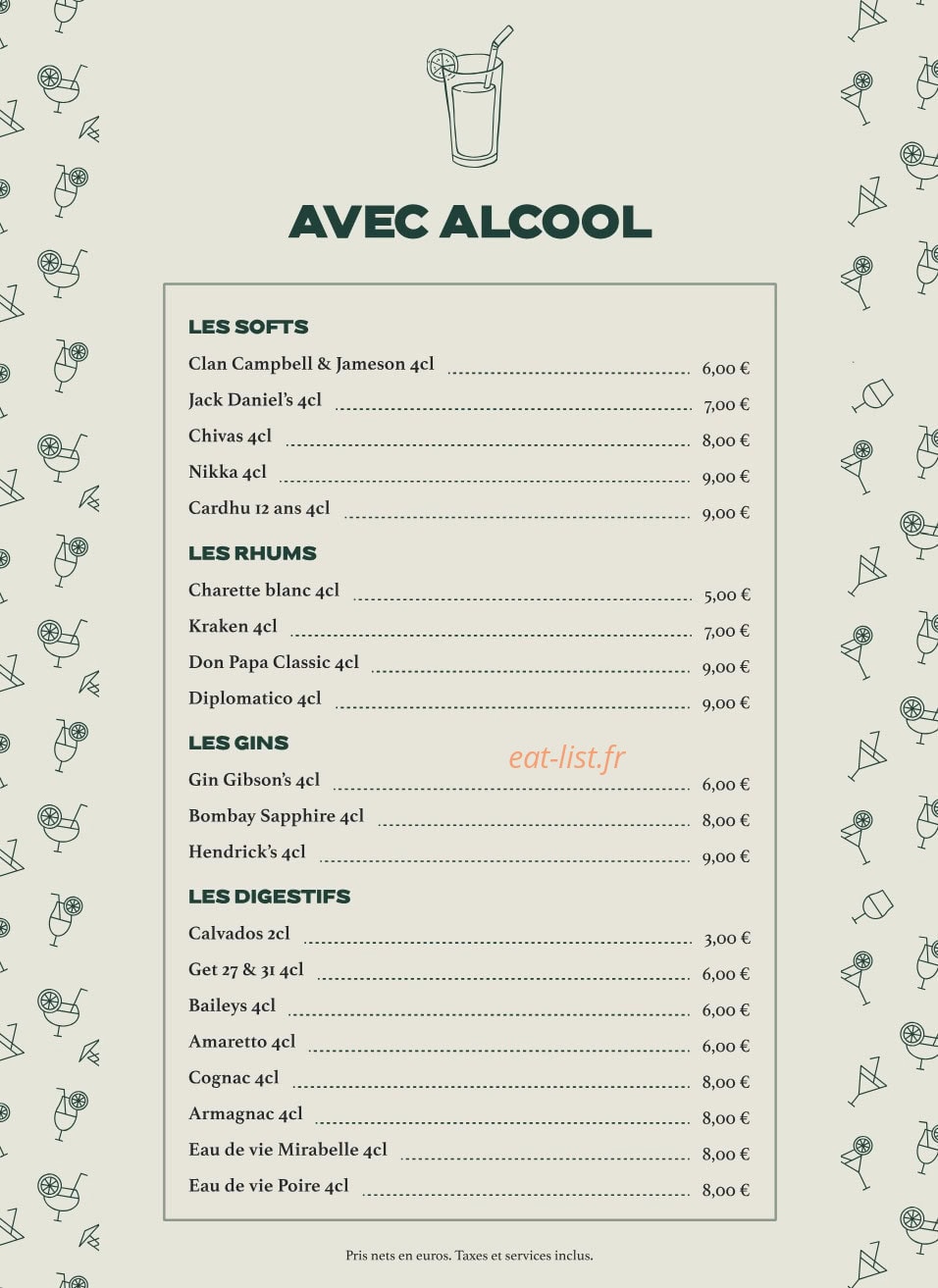 La Civette — carte page 10