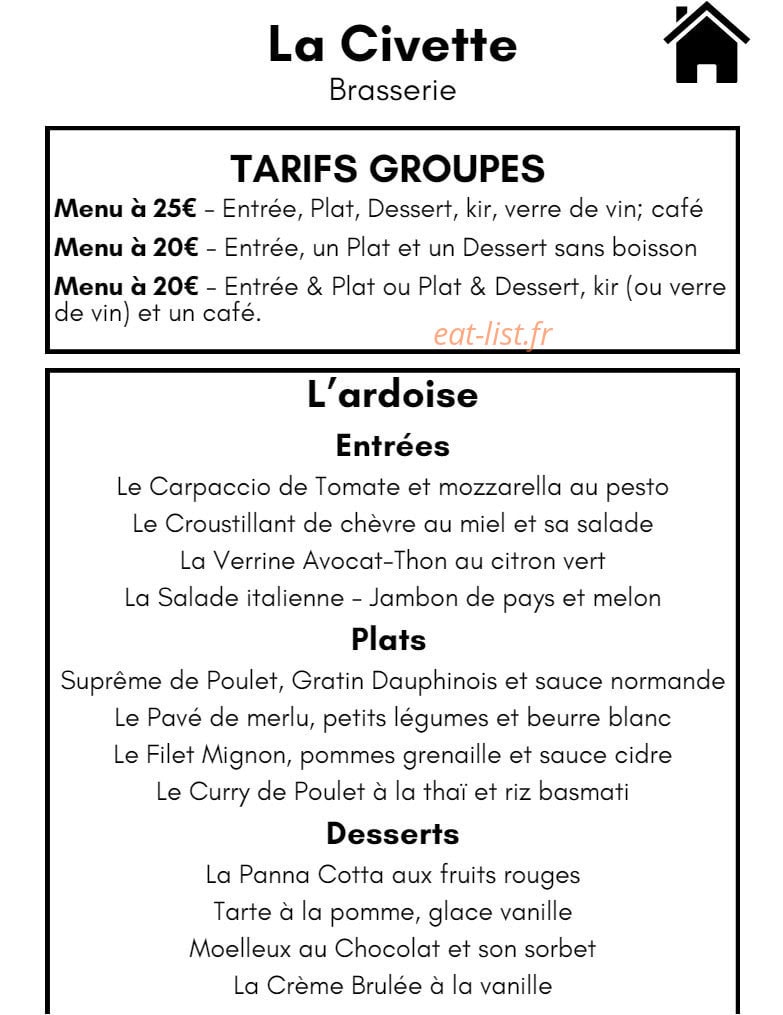 La Civette — carte page 3