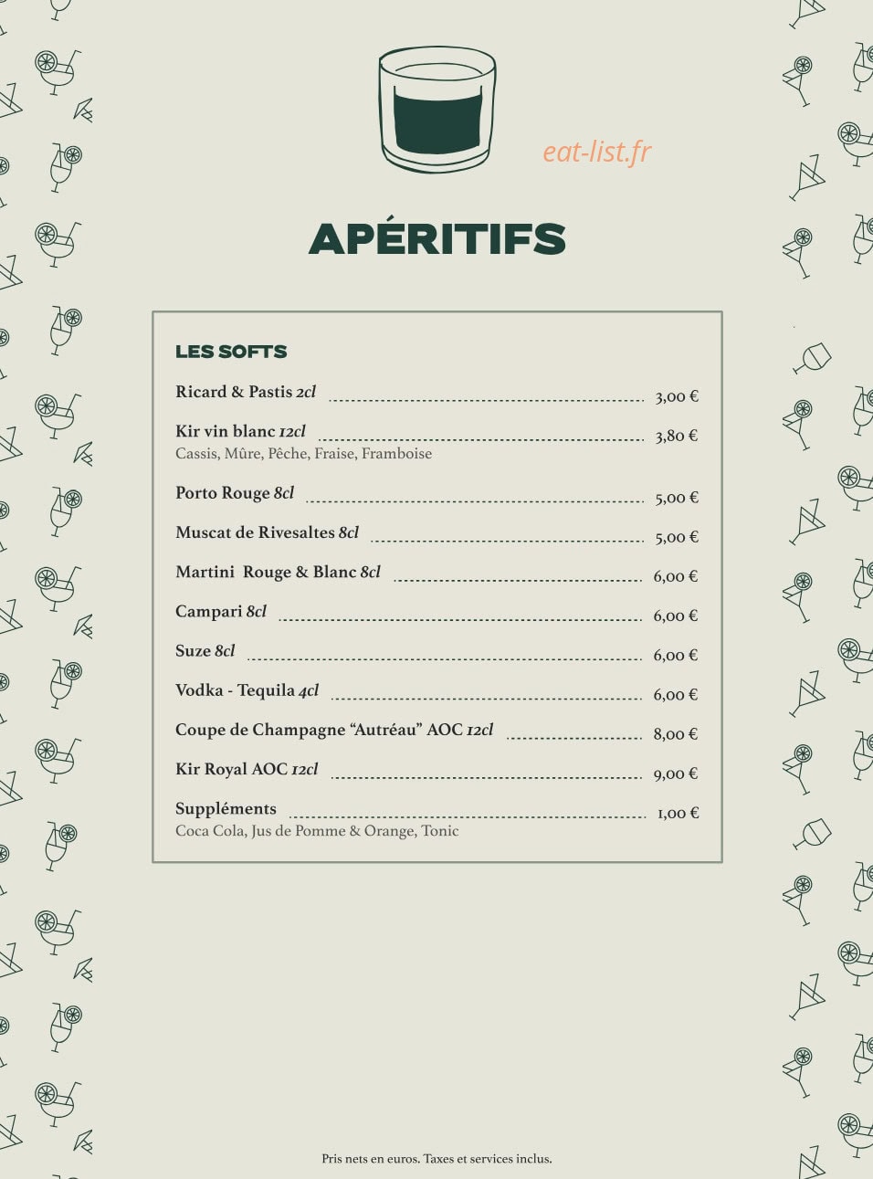 La Civette — carte page 8