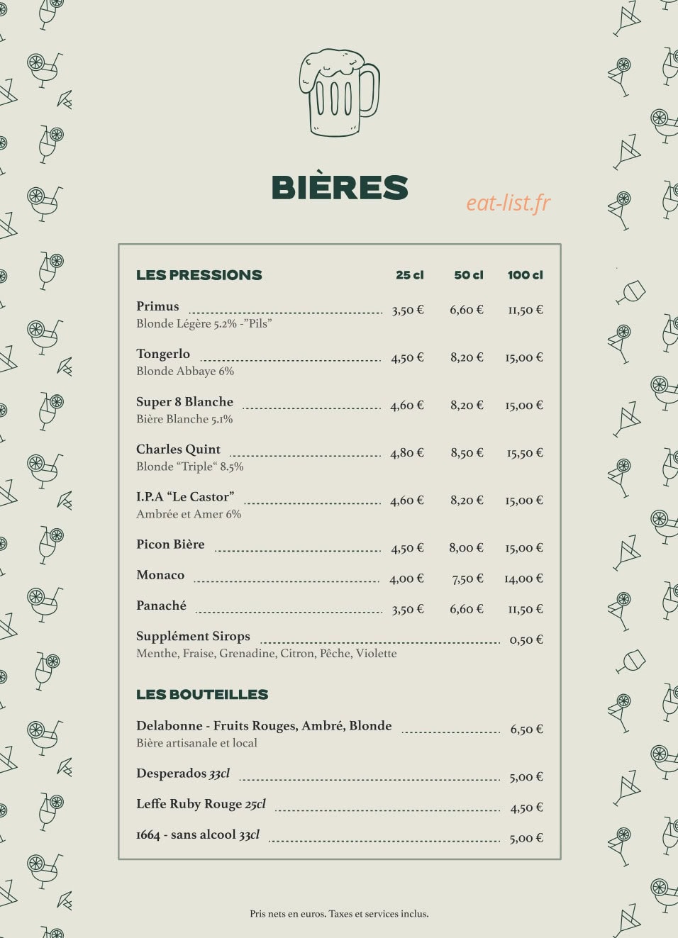 La Civette — carte page 6