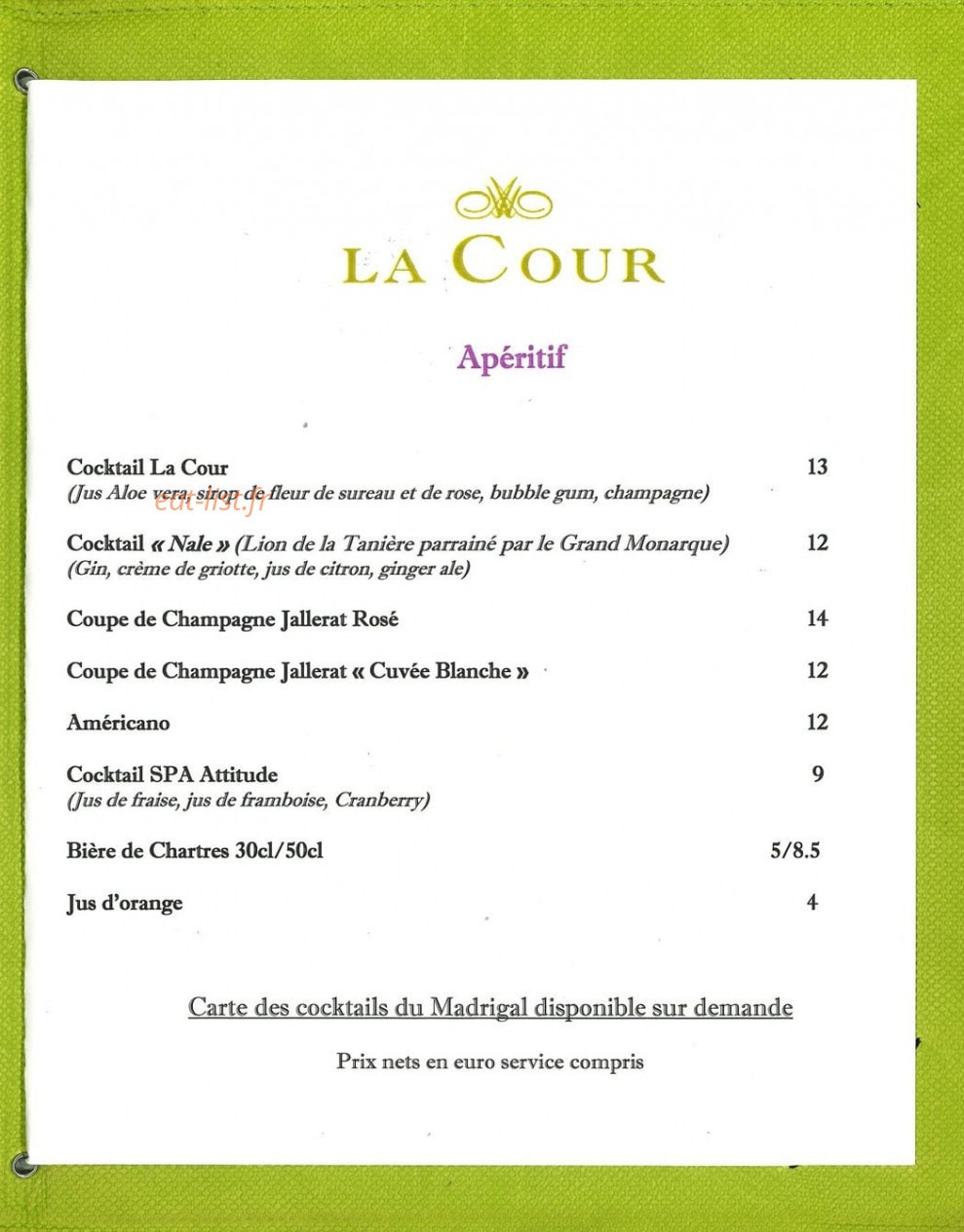 La Cour — carte page 3