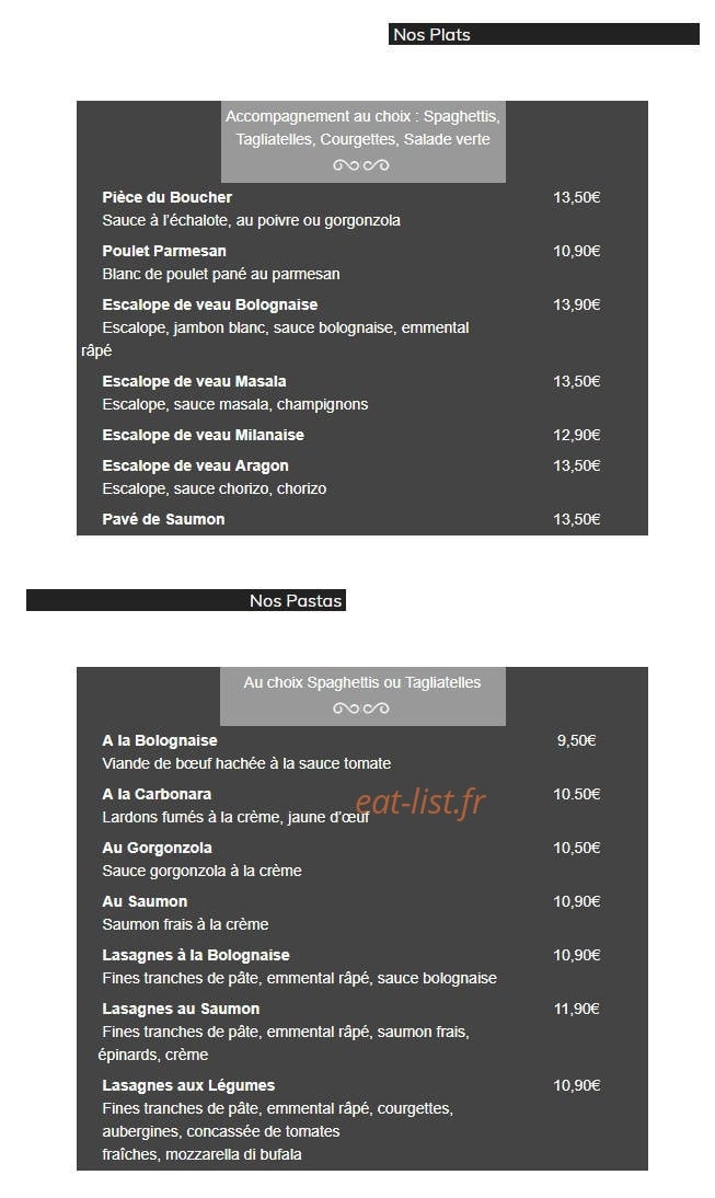 La Napolitaine — carte page 2