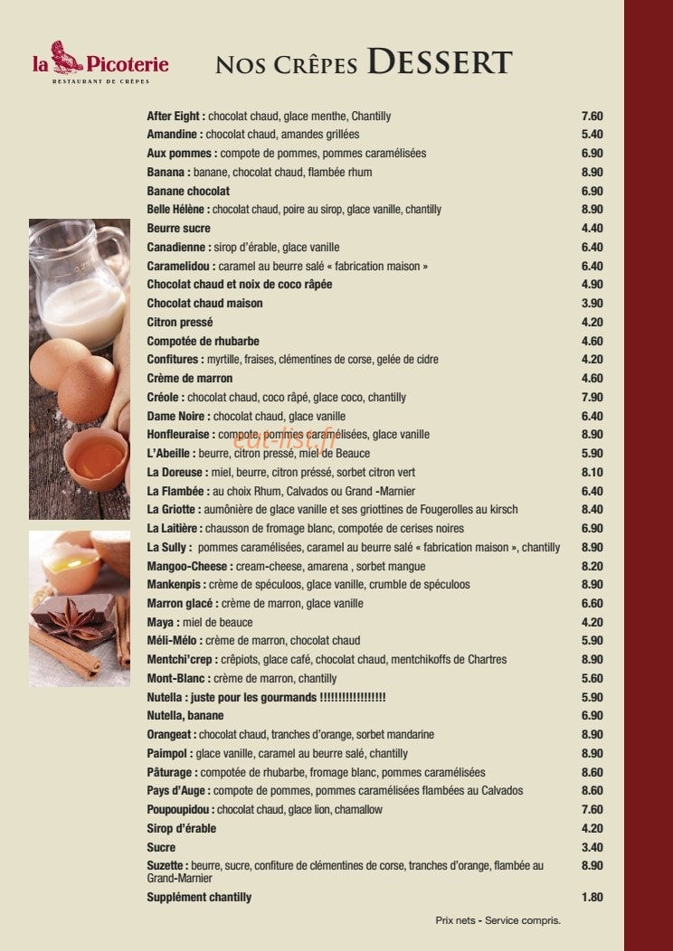 La Picoterie — carte page 8