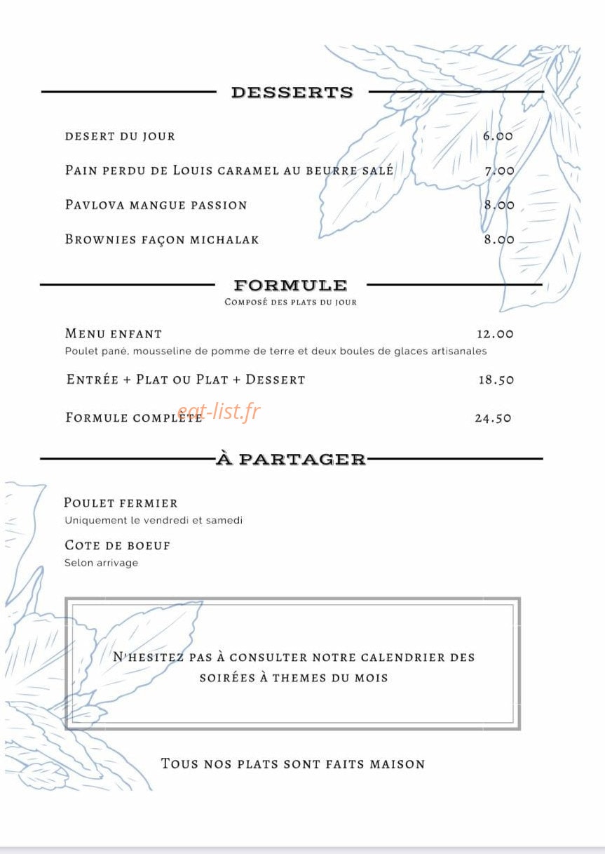 Le Bistro Des Halles — carte page 2