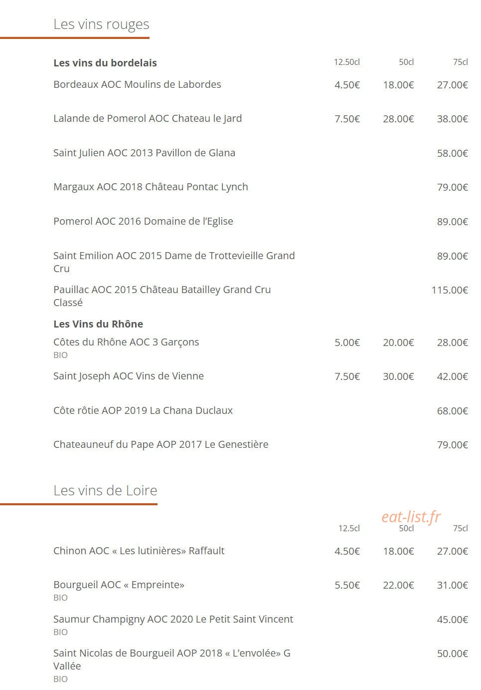 Le Café Serpente — carte page 12