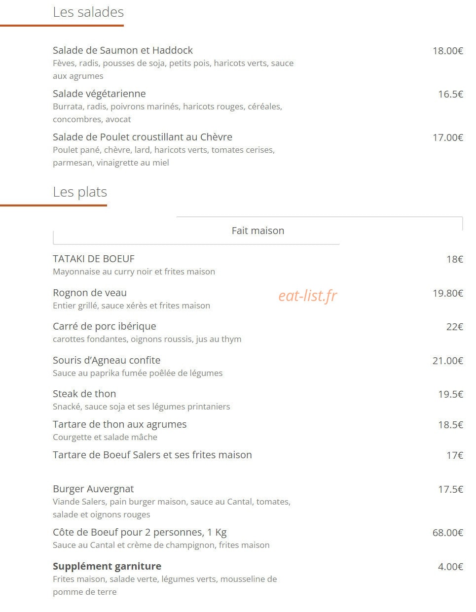 Le Café Serpente — carte page 3
