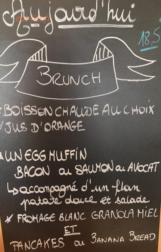 Le Comptoir de Sarah — carte page 1