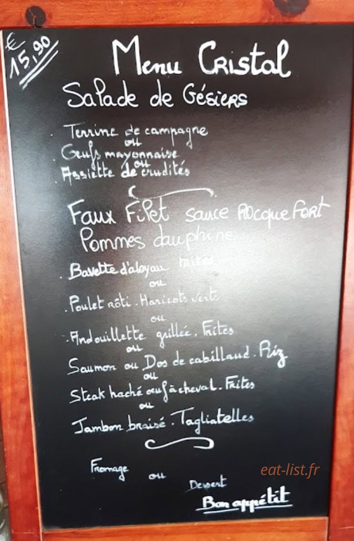 Le Cristal — carte page 1