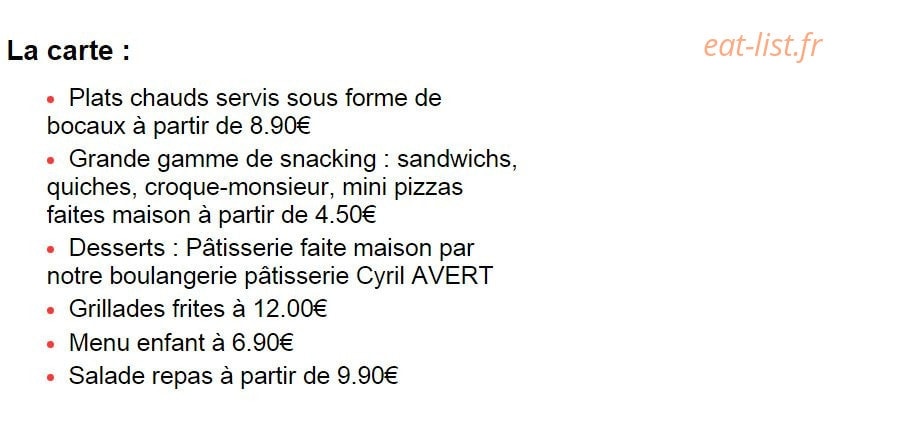 Le Rive's — carte page 1