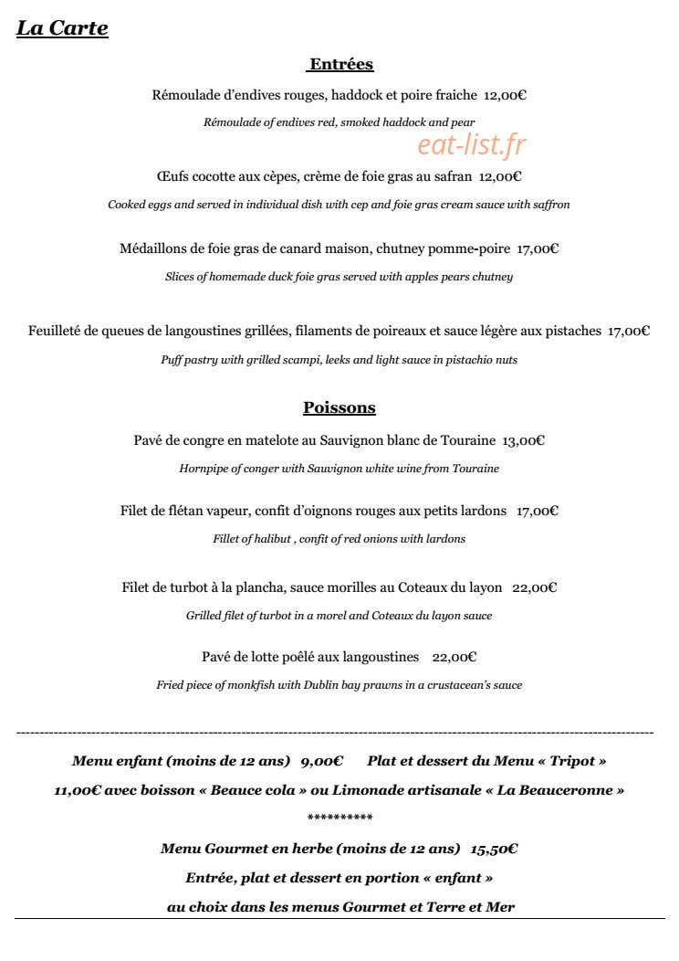 Le Tripot — carte page 4