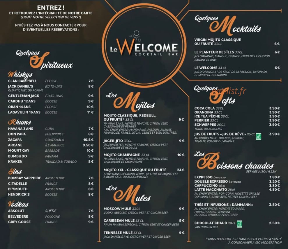Le Welcome — carte page 2