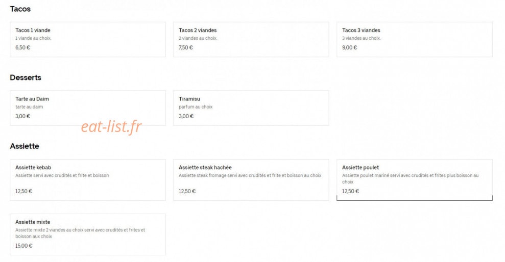 Mail Food — carte page 3
