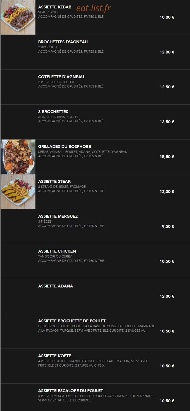 Pacha Kebab — carte page 5