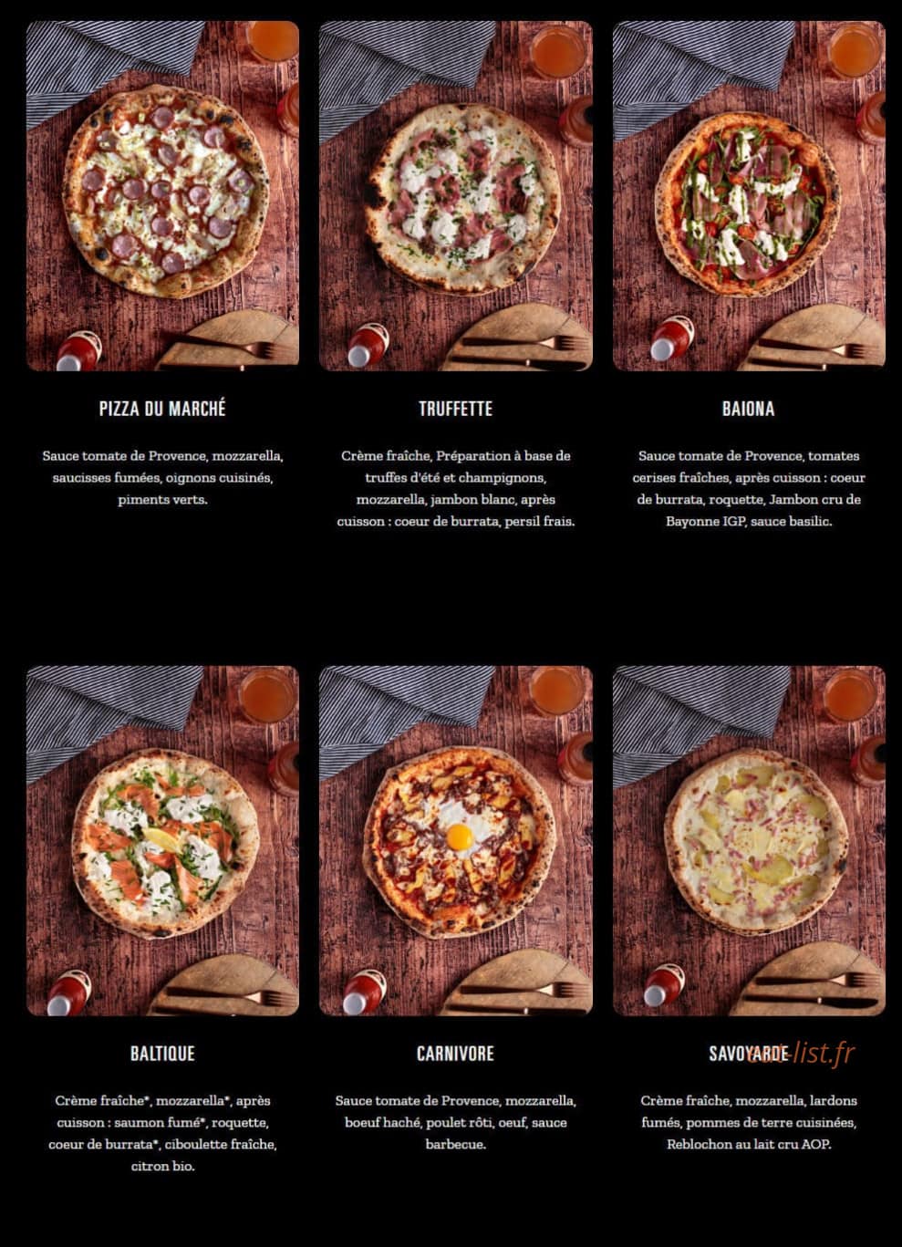Pizza Cosy — carte page 1