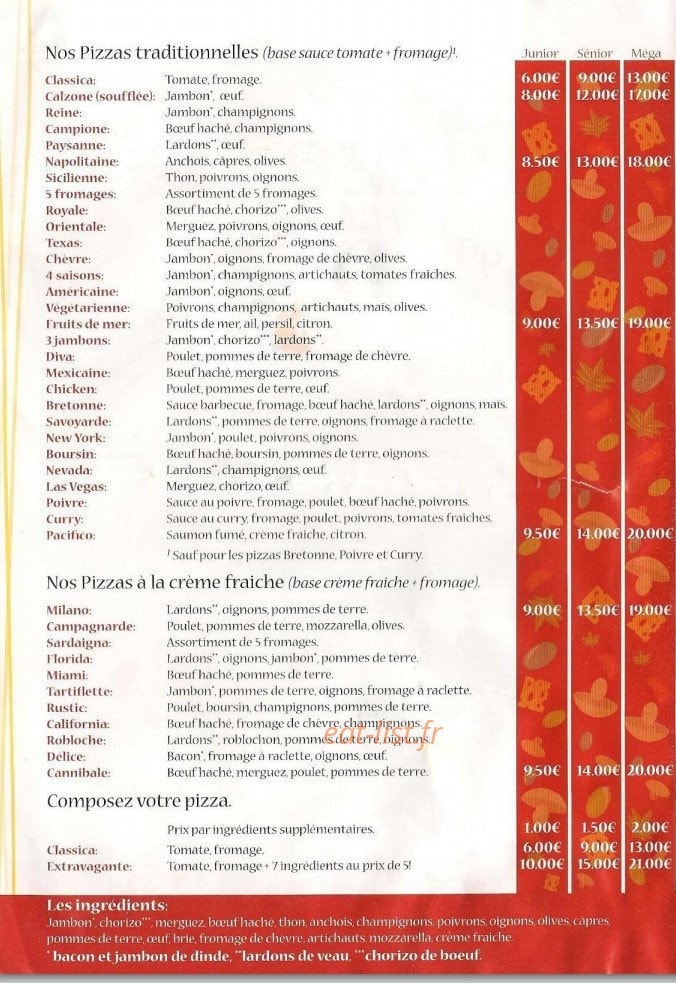 Pizza Milano — carte page 2