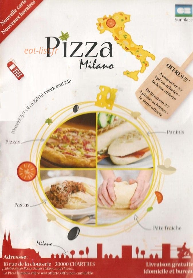 Pizza Milano — carte page 1