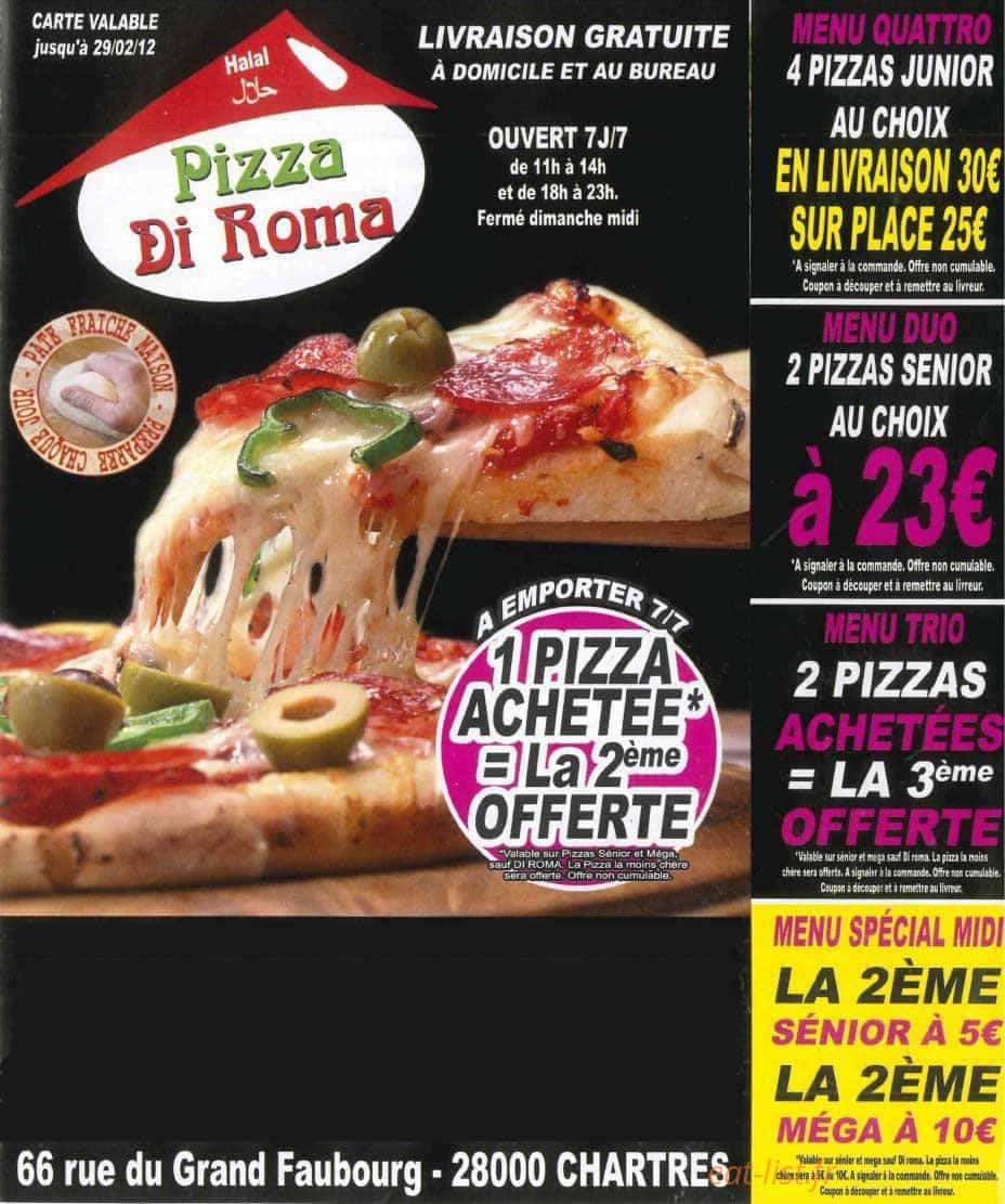 Pizzéria Di Roma — carte page 1