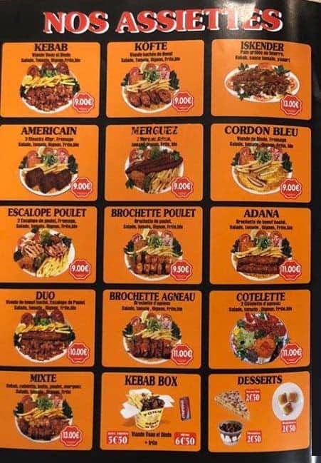 Restaurant Royal — carte page 1