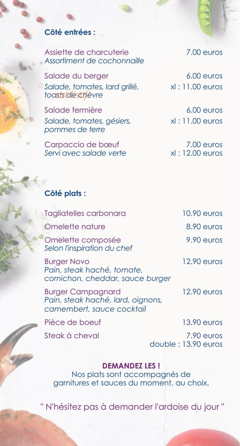 Resto Novo — carte page 2