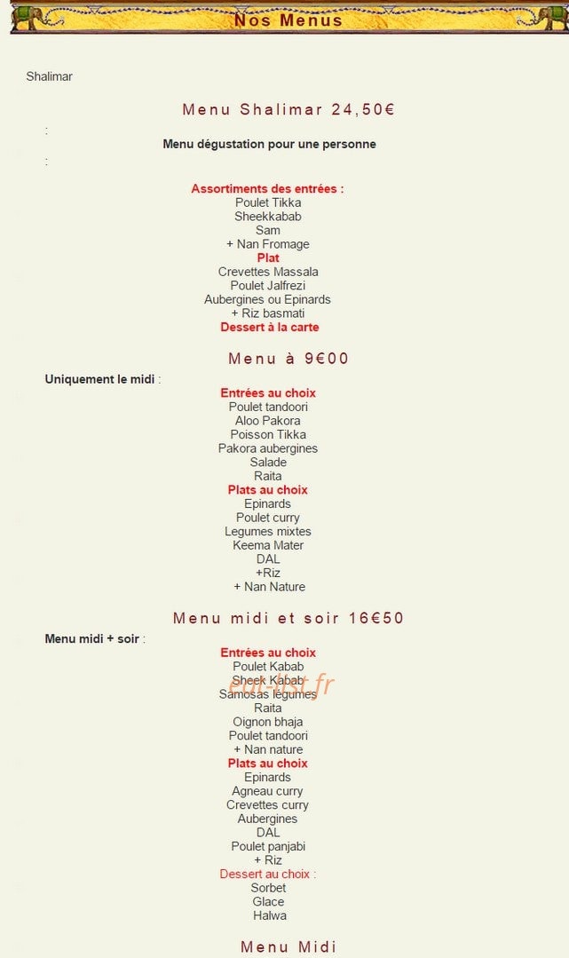 Shalimar — carte page 4