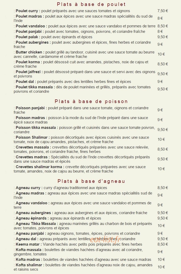 Shalimar — carte page 2