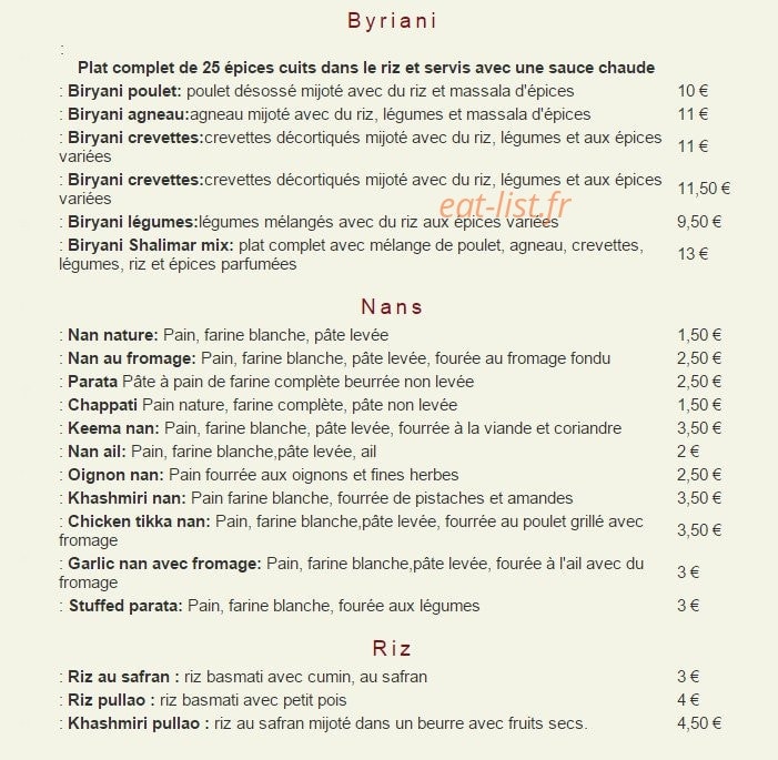 Shalimar — carte page 3