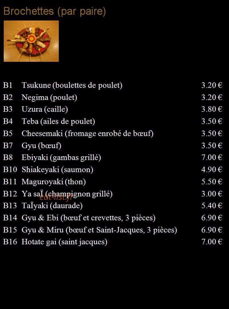Shogun sushi — carte page 9