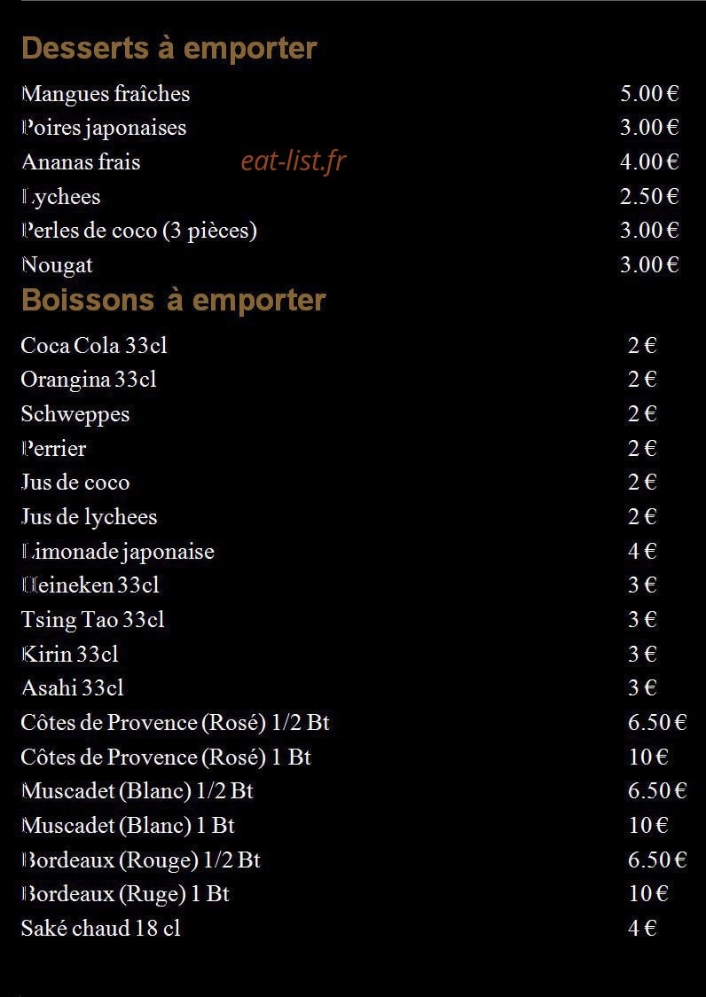 Shogun sushi — carte page 10