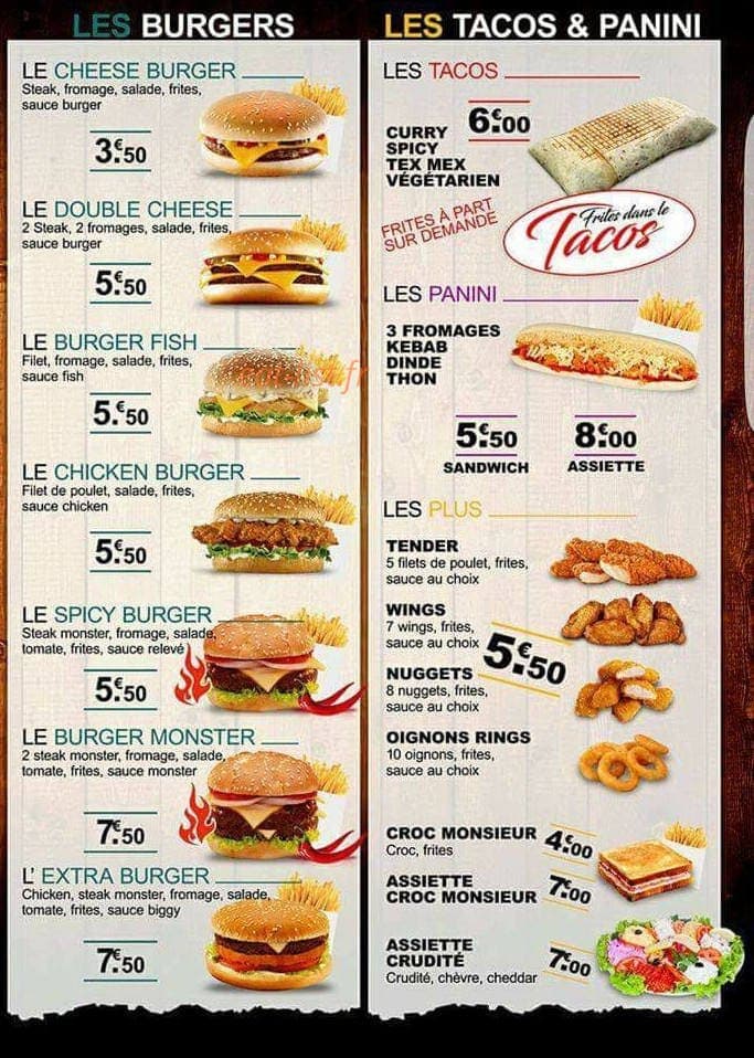 Speedy Délice — carte page 2