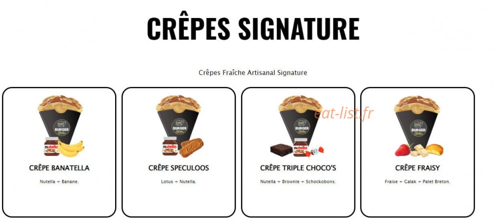 Burger Shake — carte page 9