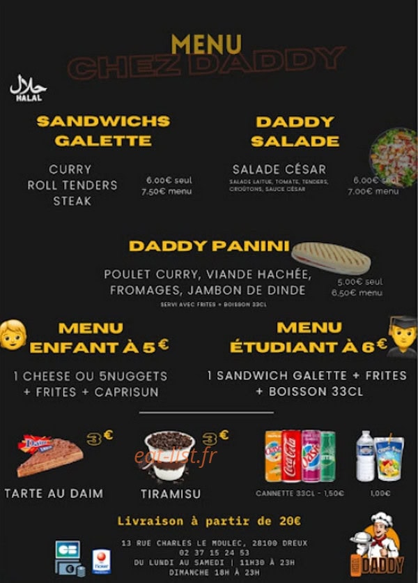 Chez Daddy — carte page 2