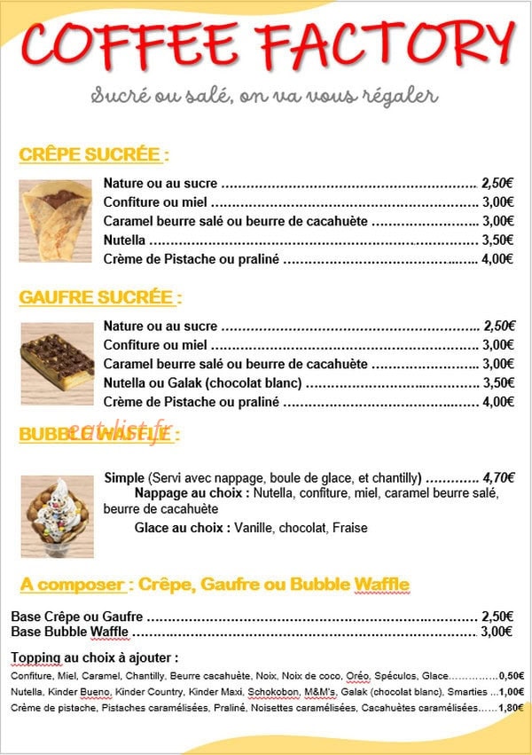 Coffee Factory — carte page 3